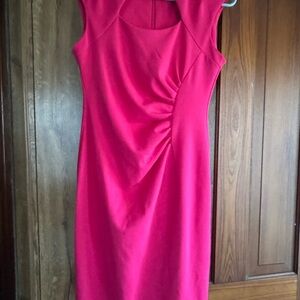 Classic Sheath Dress in Hot Pink